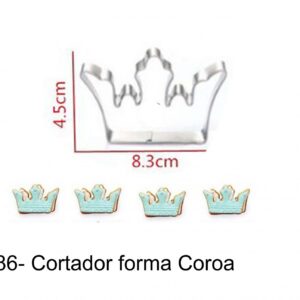 J 386- Cortador Coroas  rei rainha  princesa principe