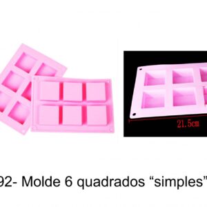 J 392- Molde básico  6 quadrados barras