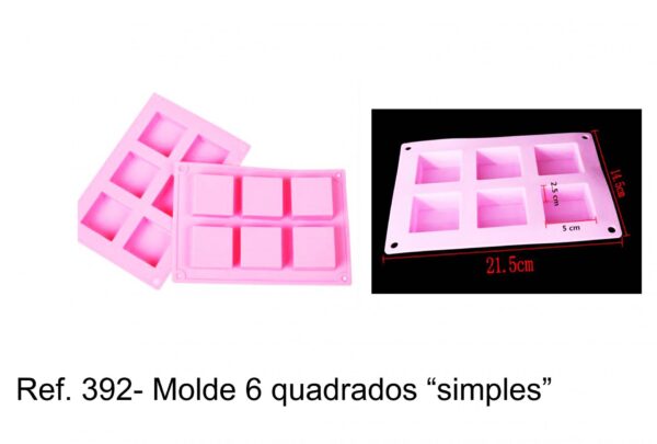 J 392- Molde básico  6 quadrados barras