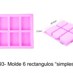 J 393- Molde básico 6 rectangulos / quadrado/ cubo/ barra