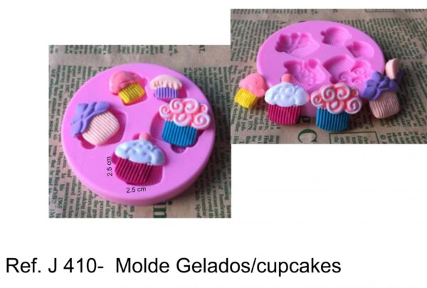 J 410- Molde Gelado/cupcake shopkins