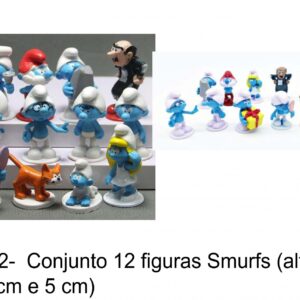 J 422- Conjunto de 12 figuras Smurfs