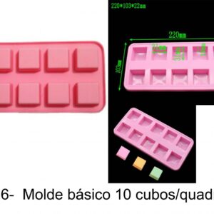 J 426- Molde básico 10 cubos/quadrados barras