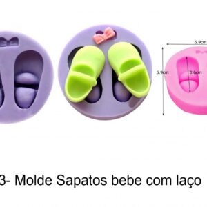 J 493- Molde Sapatos bebe com laço