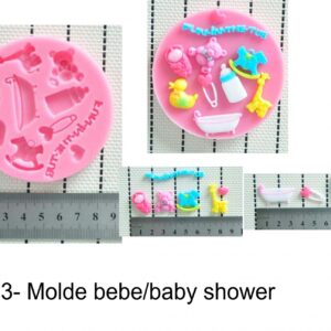 J 553- Molde bebe/baby shower urso biberon girafa banho banheira  pato cavalo biberão