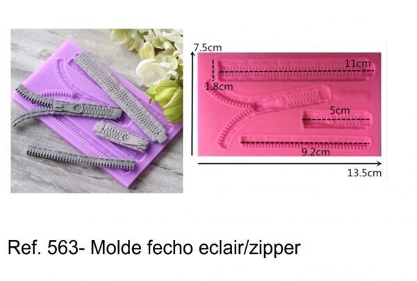 J 563- Molde fecho eclair/zipper