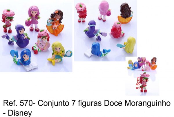 J 570- Conjunto 7 figuras Doce Moranguinho - Disney