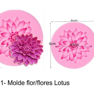 J 581- Molde flor/flores Lotus
