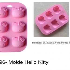 J 596- Molde Hello Kitty (6 cavidades) gatos