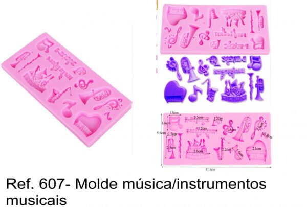 J 607- Molde música/instrumentos musicais  instrumentos musicais