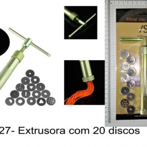 J 627- Extrusora com 20 discos, ferramentas, modelagem