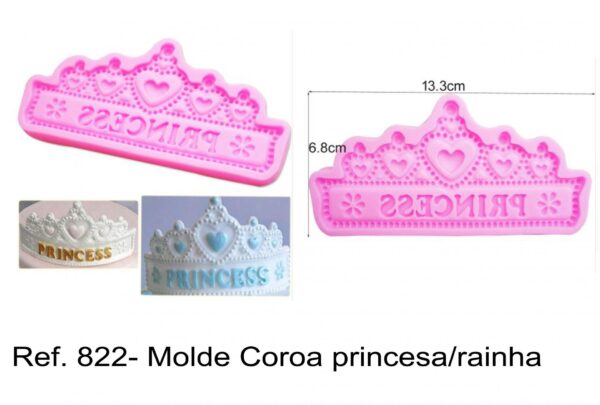 J 822- Molde Coroas princesa/rainha princess