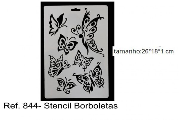 J 844- Stencil Borboletas fadas