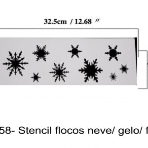 J 858- Stencil flocos neve/ gelo/ frozen