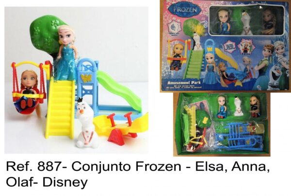 J 887- Conjunto Frozen - Elsa, Anna, Olaf- Disney