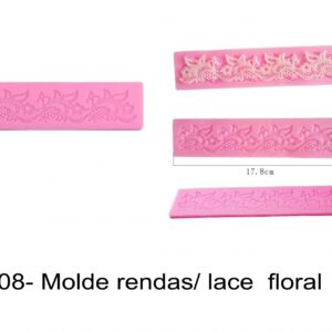 J 908- Molde rendas/ lace  floral