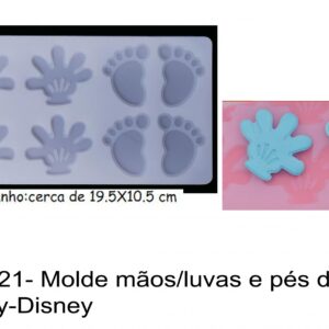 J 921- Molde mãos/luvas e pés do Mickey-Disney