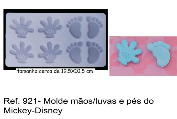 J 921- Molde mãos/luvas e pés do Mickey-Disney
