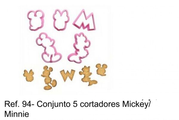 J 94- Cortadores Mickey/Minnie- disney