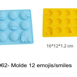 J 962- Molde 12 emojis/smiles