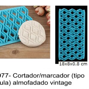 J 977- Cortador/marcador (tipo espatula) almofadados vintage
