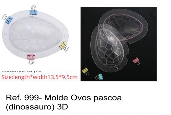 J 999- Molde Ovos pascoa (dinossauro) 3D texturado